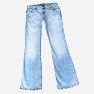 👖🛼 AEROPOSTALE Y2K Light Wash Low-Rise Bootcut Jeans | Sz 9/10R